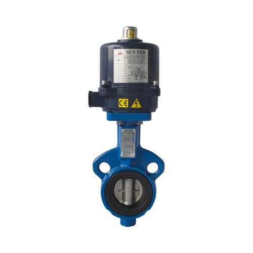 【SUNYEH】電動(dòng)碳鋼對(duì)夾蝶閥